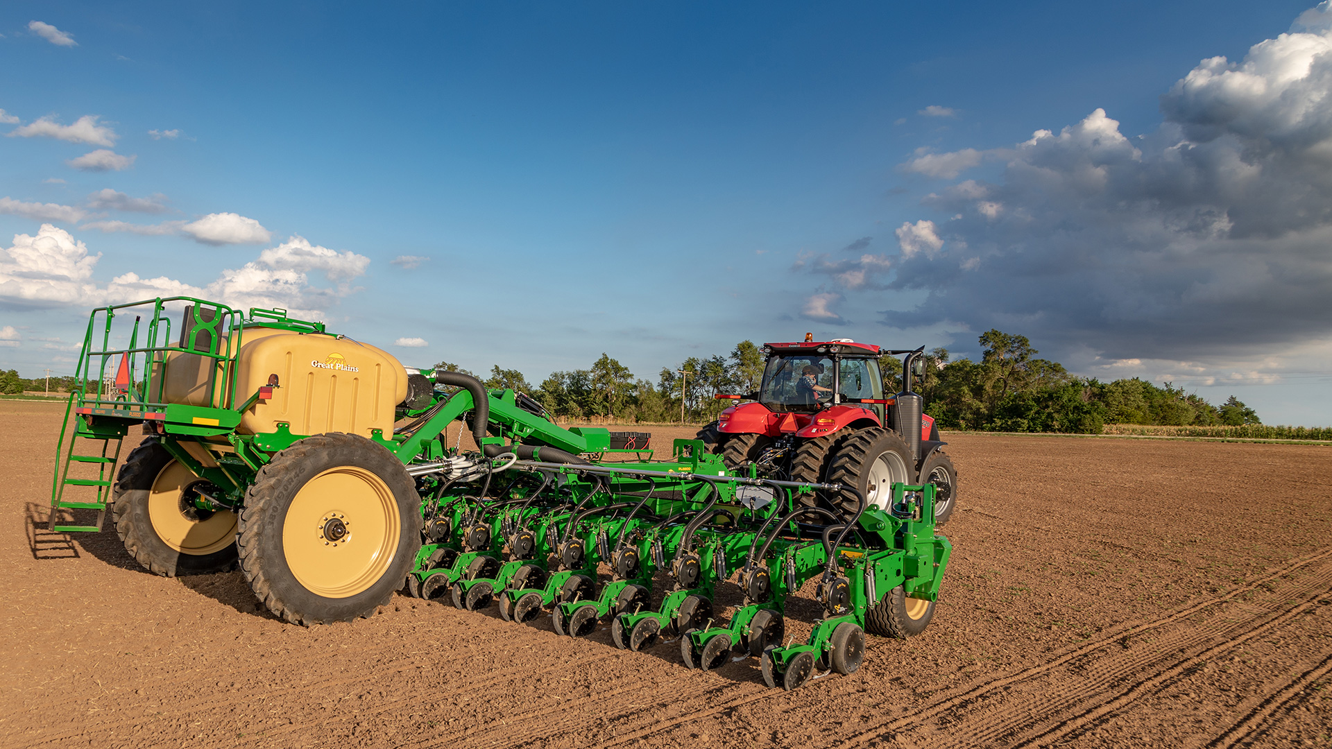 Great Plains PL5800 zaaimachine op een veld